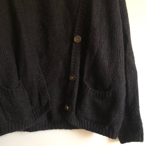 NWOT Black Mohair Wool Cardigan - Picture 4 of 4